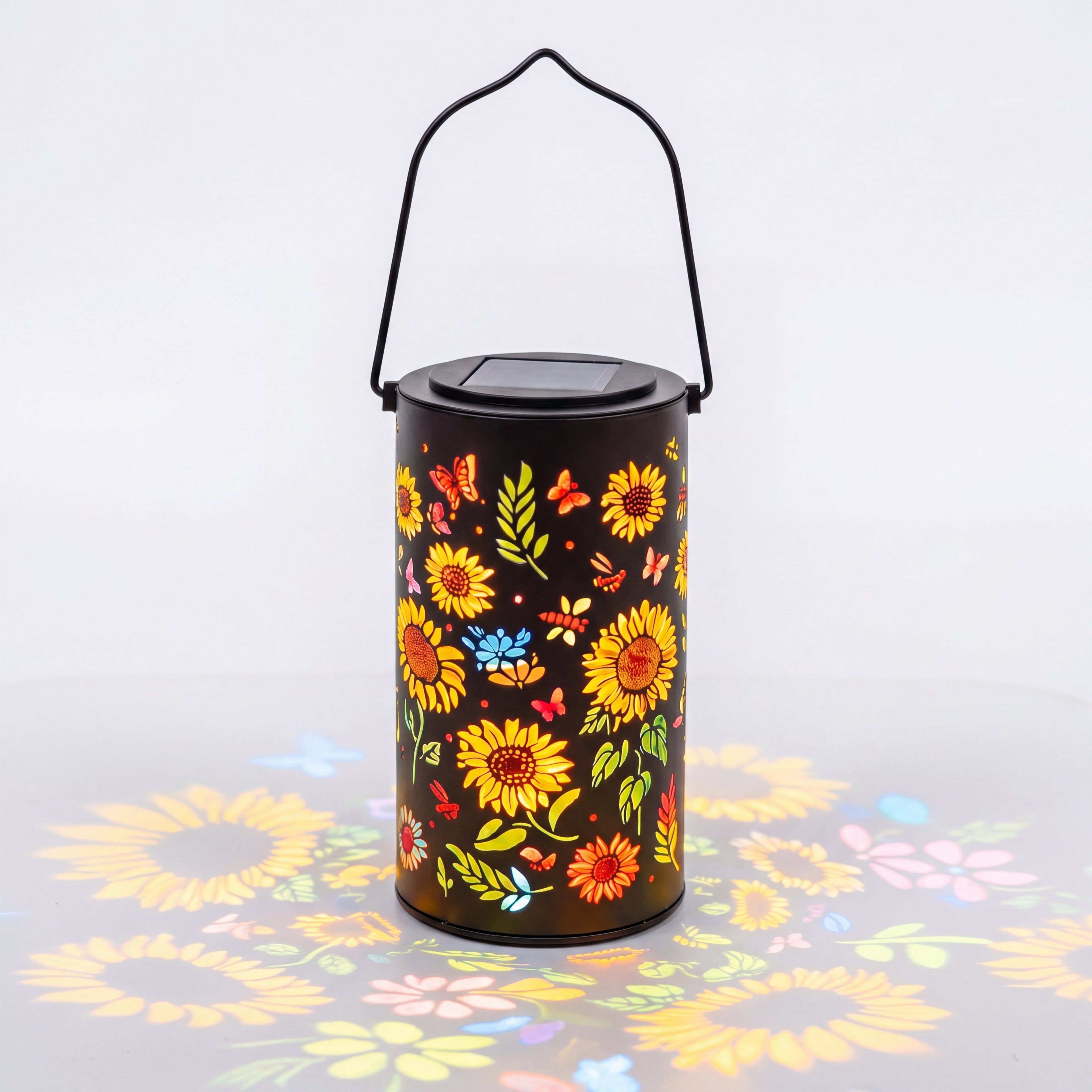 Colorful Sunflower Glow Solar Garden Lantern